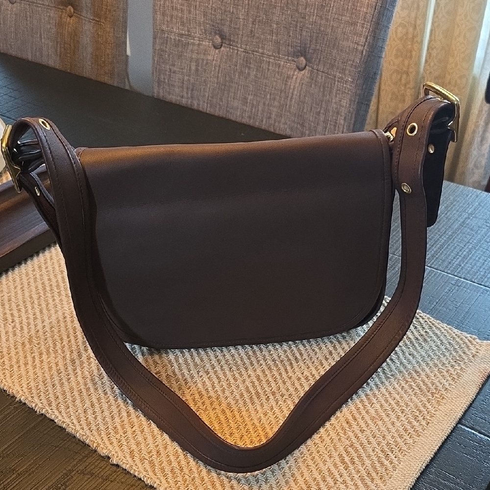 Coach Dark Brown Leather Crossbody Bag